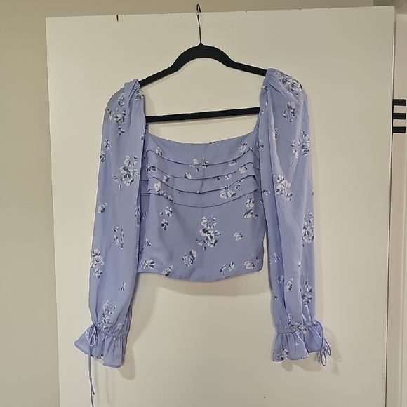 Abercrombie & Fitch Light Purple Floral Blouse - Picture 1 of 3